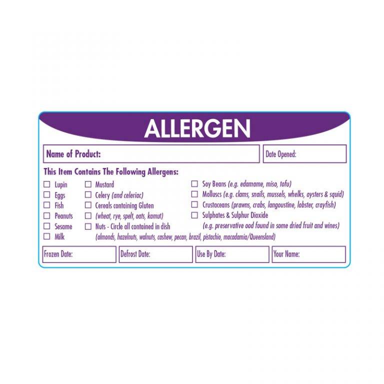 Food Safety Allergen Labels Fox Trading Limited